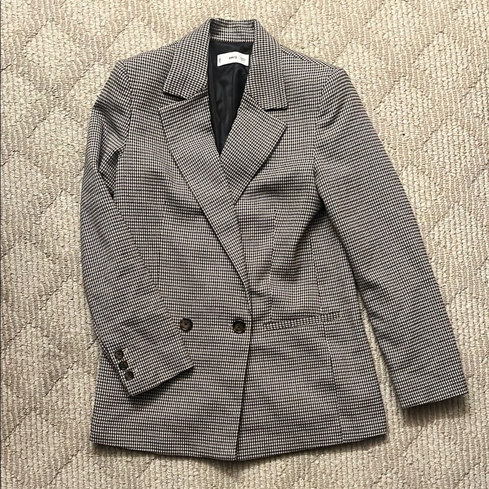 Women's Mango Houndstooth oversized Blazer, size Small